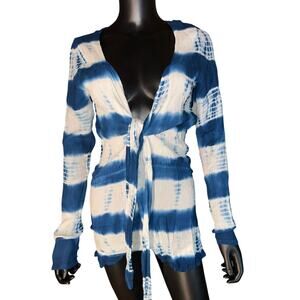 Raga Anthropologie Tie-Dye Plunge Romper Medium NWT